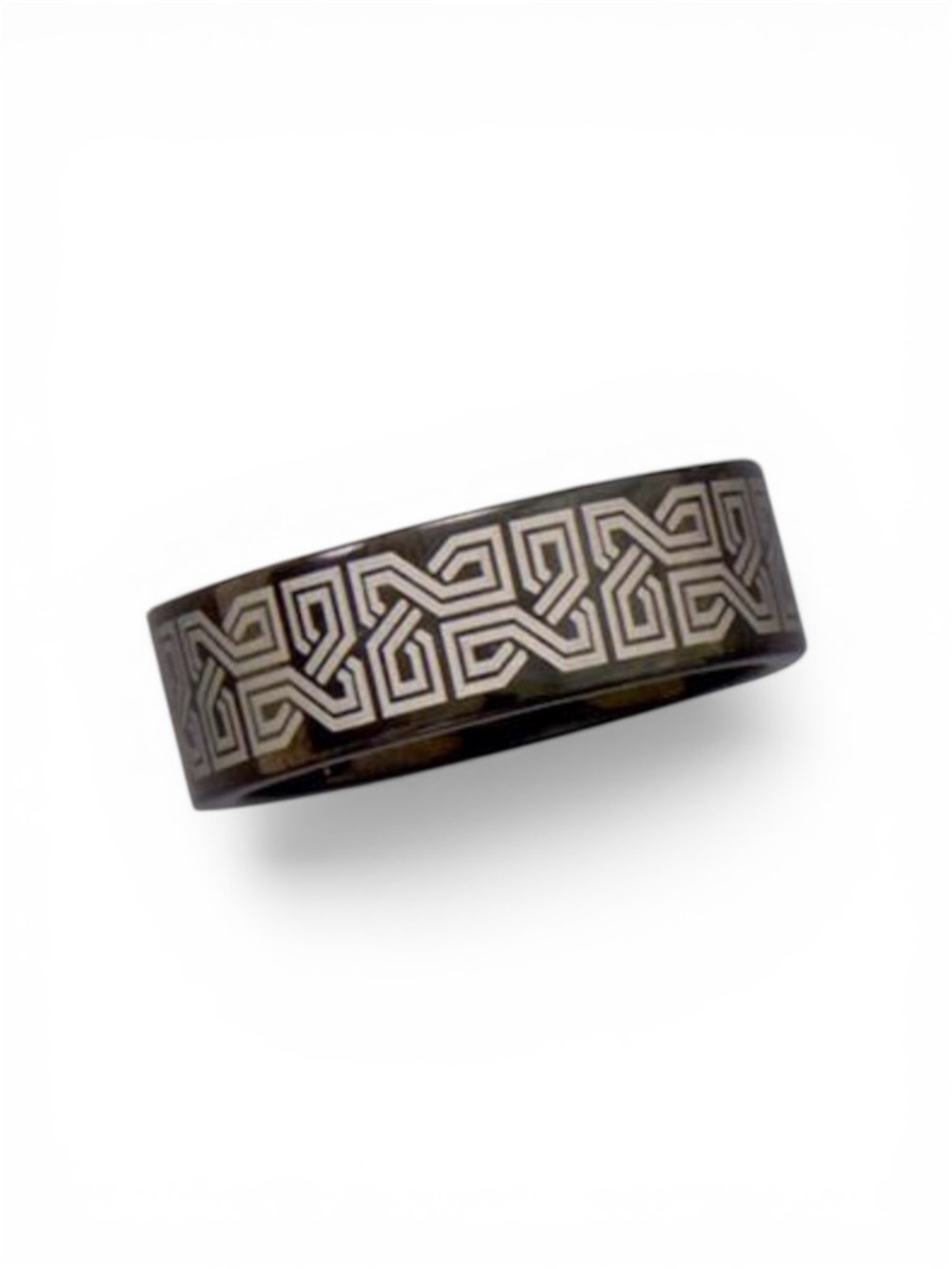 New Black Tungsten Celtic Design Ring